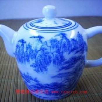 永春壶陈永春手绘山水青花 （小）茶壶