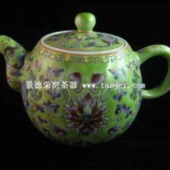 永春壶陈永春仿古彩绘茶壶