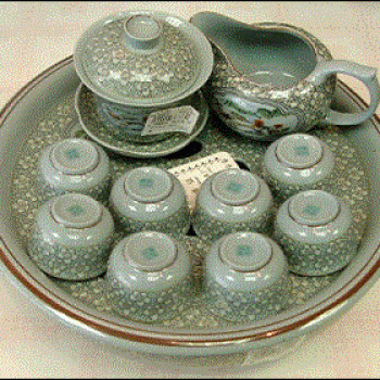 彩雀图案功夫茶茶具