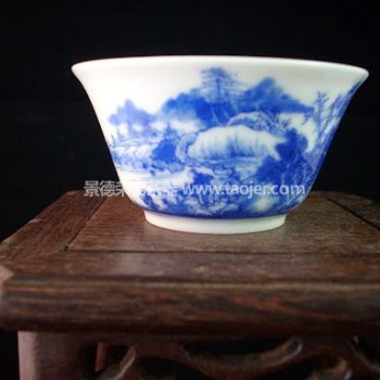碧玉堂制款山水路登科茶杯