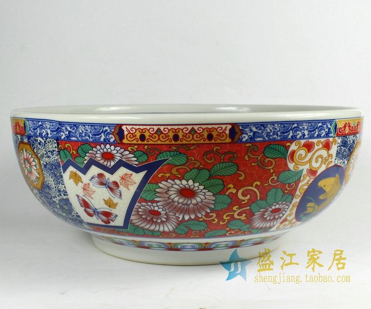 RYBG73景德镇陶瓷台上盆 台盆洗脸盆 卫浴用品水池高档贴花