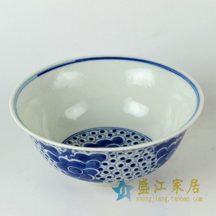 RZDC04景德镇精品手工陶瓷青花小碗手绘陶瓷碗吃饭碗厨房餐具