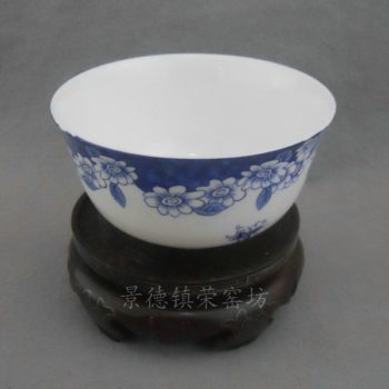 SJDI18骨质瓷青花蝴蝶碗 饭碗 （10个一套）