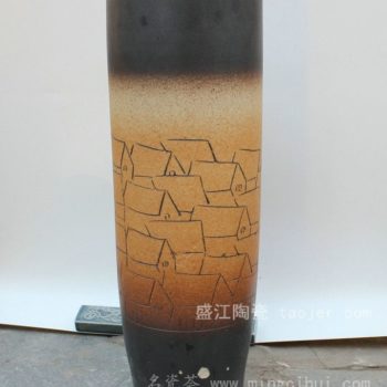 RYKY32景德镇 陶瓷 微雕屋檐 花插 陶艺 工艺摆设