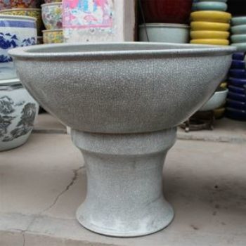 HD22景德镇精品陶瓷鱼缸花盆开片裂纹鱼缸水缸水培养殖大缸