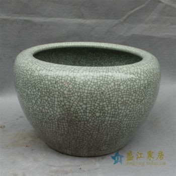 RYHD29景德镇精品陶瓷开片裂纹鱼缸大缸水缸花盆家居摆件