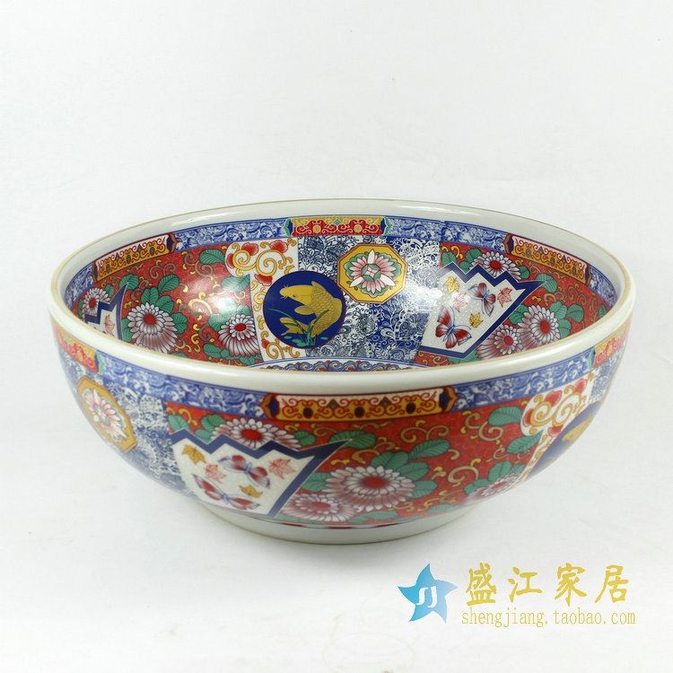 RYBG73景德镇陶瓷台上盆 台盆洗脸盆 卫浴用品水池高档贴花