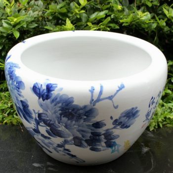 RYYY07景德镇陶瓷青花缸国色天香水缸鱼缸花盆