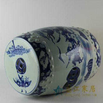 RYLU16景德镇精品陶瓷凳子青花人物凉墩家居凳子庭院凳子