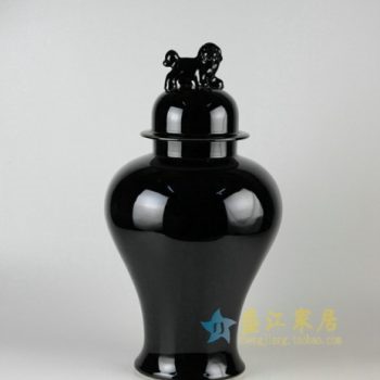 RYKB115-2颜色釉将军罐 储物罐 盖罐