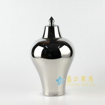 RyKB113颜色釉银色储物罐 盖罐