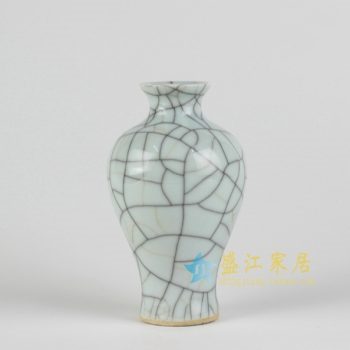 RYXC18-B 金丝铁线  裂纹釉开片小花瓶 花插 工艺装饰摆件
