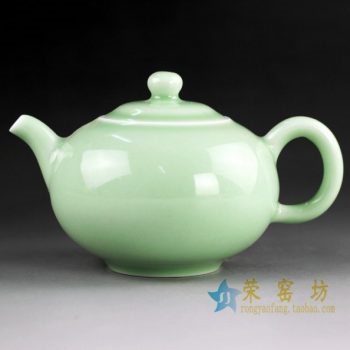 14CS43 手工颜色釉茶壶 手柄泡茶壶