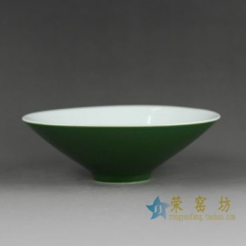 14EI52 颜色釉红色斗笠杯 茶杯 品茗杯