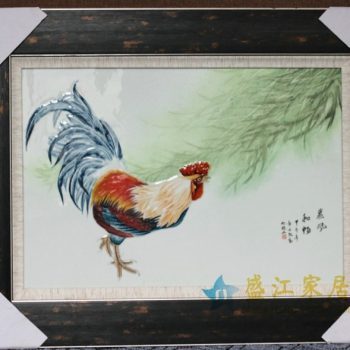 RZDK01 手绘粉彩惠风和畅瓷匾 瓷画 名人作品