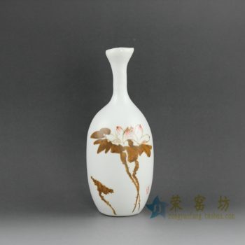 RZEA01 影青釉荷莲图花瓶 花插