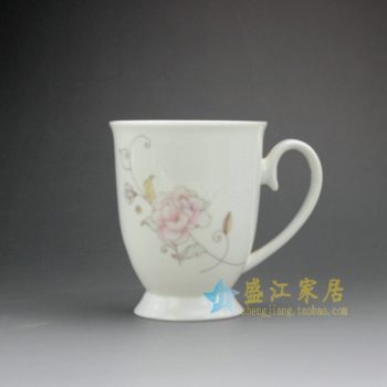 RYDY27-C 手绘粉彩花卉图茶杯 品茗杯