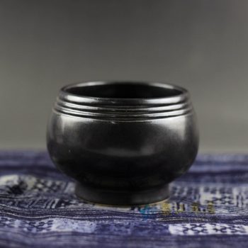 RZAK05手工颜色釉雕刻圈口纹花缸 花缽 瓷坛