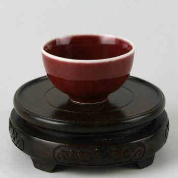 3134 120郎红釉 茶杯 品茗杯 功夫茶杯