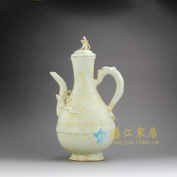 RZEI02-07手工雕塑仿古龙柄茶壶