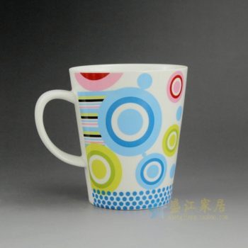 CBAG01-A 新骨瓷创意个性彩画茶杯 品茗杯 咖啡杯 尺寸：口径 9.2厘米 高 10.5厘米 容量 350毫升