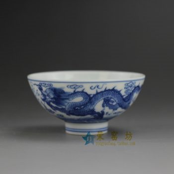 RYBS92 8851敬畏堂全手工茶杯 手绘腾龙图茶杯 品茗杯 功夫茶具 尺寸: 口径 8.6厘米 高 4.2厘米 容量 40毫升