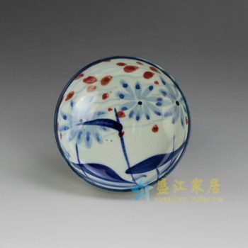 RYEW21-A 8967手工青花水草小碟 尺寸：口径 11.8厘米 高 4.6 容量 200毫升