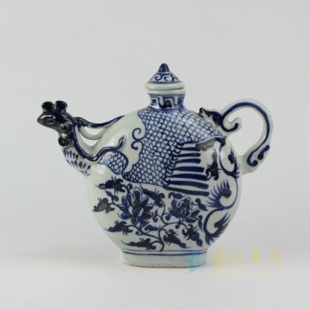 -RZEZ06 9423仿古青花凤嘴茶壶 泡茶壶 口径 4.3厘米 长 26.5厘米宽8.5厘米 高 22.6厘米