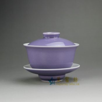 14FS39-B 8207手工颜色釉盖碗 三才碗 泡茶杯 尺寸：口径 9.3厘米 碟径 9.6厘米 高 8.2厘米 容量 160毫升