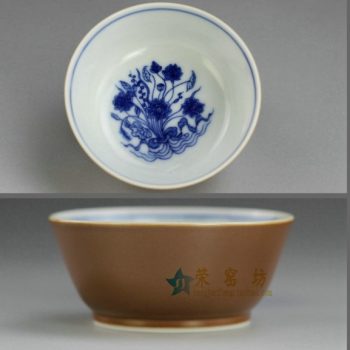 RYBS96.JPG敬畏堂紫金釉全手工茶杯 手绘青花水草图茶杯 品茗杯 功夫茶具 尺寸: 口径 7厘米 高 3.2厘米 容量 45毫升
