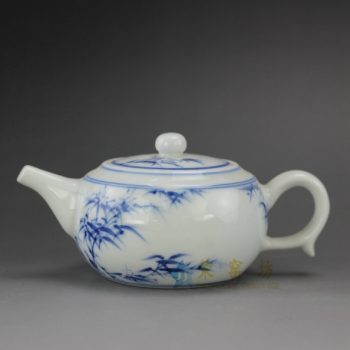 RYZ164 手绘青花翠竹图茶壶 泡茶壶 茶具 尺寸; 口径 5.8厘米 肚径 9.1厘米 高 6.5厘米 容量 180毫升