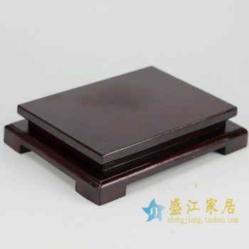 RZFY01 木质陶瓷制品底座     尺寸：底层 长 22厘米  宽  19.5厘米   上层 长  17厘米 宽 14.5厘米   高 5厘米