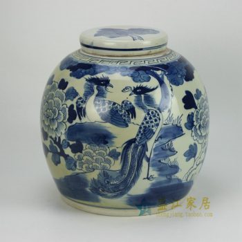RZFZ05-A 手绘花鸟茶叶罐 坛