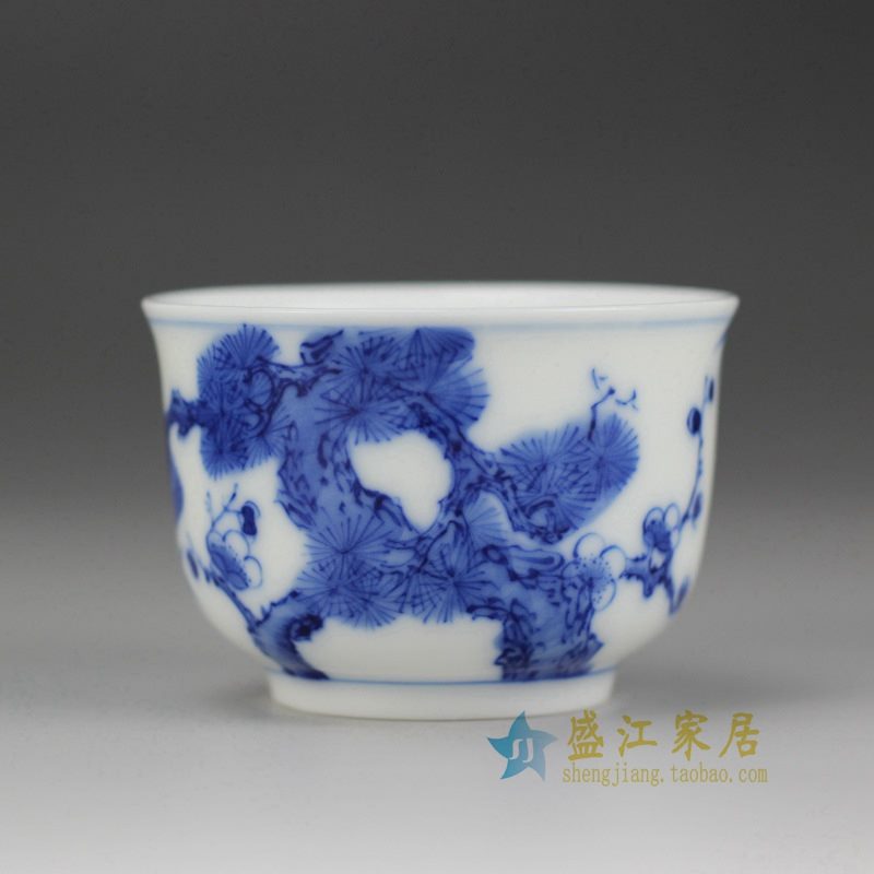 景德镇 手绘青花小单杯 水杯 茶杯厂家直销