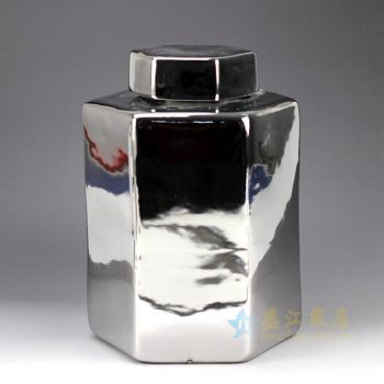 RYNQ179-B  镀银银色储物罐 茶叶罐 盖罐