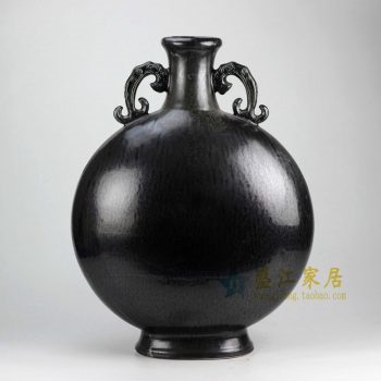 RYNQ181 黑色扁耳壶