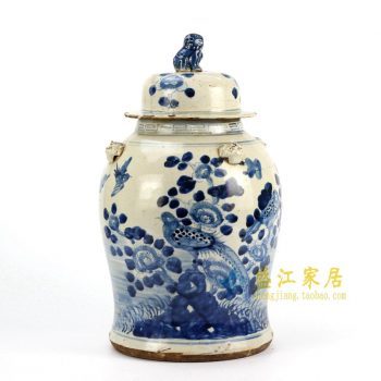 RZEY12-B 青花花鸟罐子