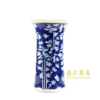 RYLU63　青花手绘竹子花插