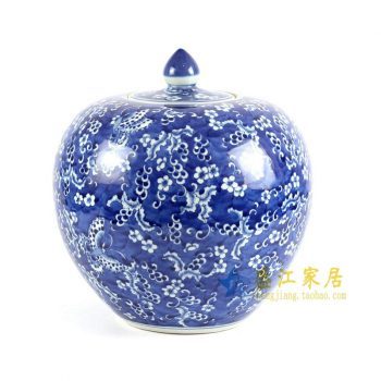 RYLU68-A手绘青花苹果罐　坛