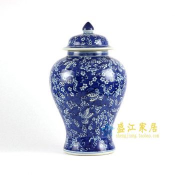 RYLU77-A　青花手绘将军罐