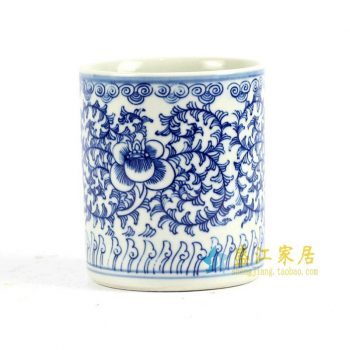 RYLU81　青花手绘笔筒
