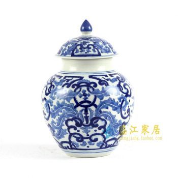RYLU84-A　手绘青花茶叶罐