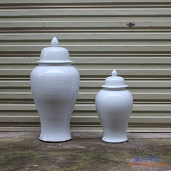 RYKB140-A   景德镇 乳蓝 颜色釉 将军罐  艺术花瓶 摆件品