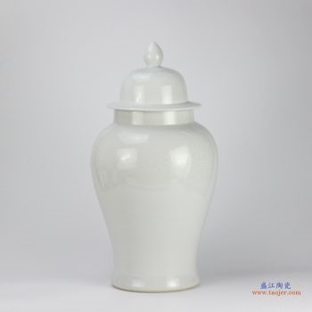 RYNQ190  景德镇  乳白色   将军罐 艺术花瓶
