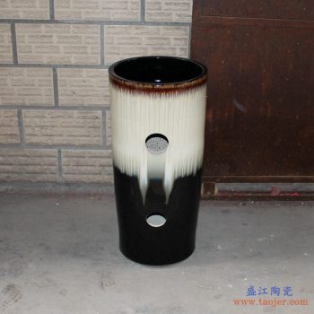 RYXW-YL-DZ-08  高温颜色釉窑变 手工艺术卫浴浴室台盆 台柱一体套组
