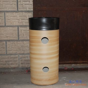 RYXW-YL-DZ-09  高温颜色釉窑变 陶泥风格 手工艺术卫浴浴室台盆 台柱一体套组