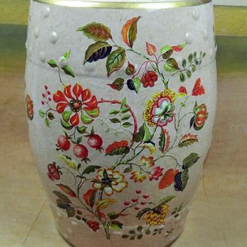 RYYL-Y011   景德镇 手绘花鸟  陶瓷鼓凳换鞋凳花架家居工艺绣墩装饰摆件