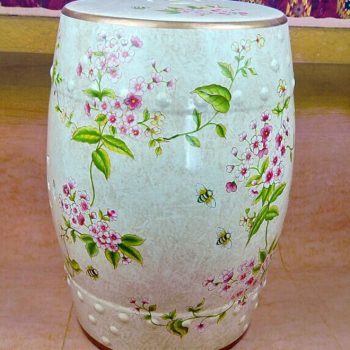 RYYL-Y012   景德镇 手绘花鸟 细花 陶瓷鼓凳换鞋凳花架家居工艺绣墩装饰摆件