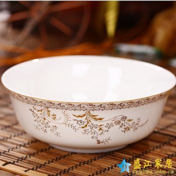 RZHY01-B  景德镇  6英寸高档骨瓷骨质瓷面碗 天鹅湖
