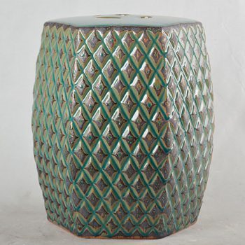 XY16-0709-7 (141)   景德镇  绿色釉中高温陶瓷古典现代美式欧式做旧仿古陶瓷凳厂家直销